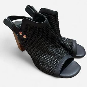 Steve Madden Black Mesh Peep-Toe Heels